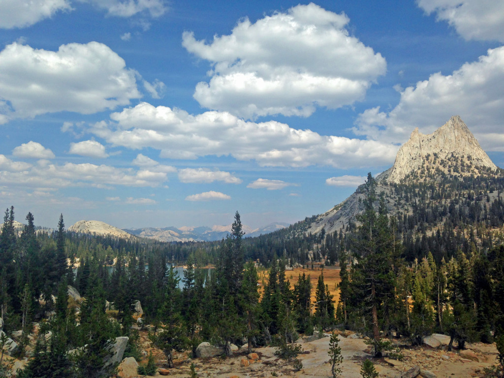 Cathedral Peaks in the high Sierra backcountry